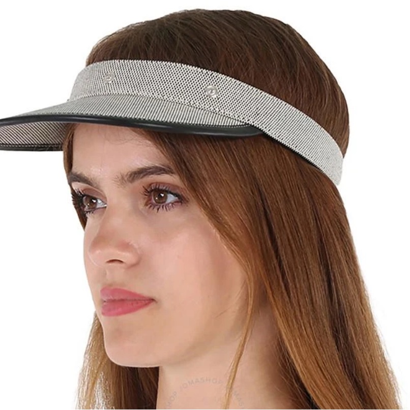 Authentic Nwt Burberry Zip Pocket-Detail Visor Hat